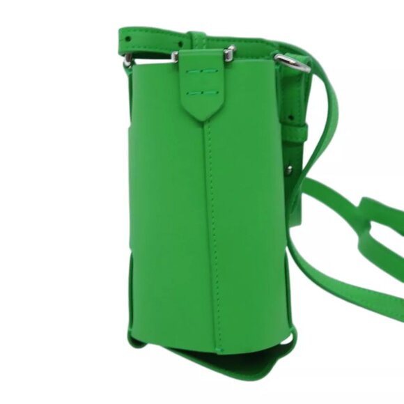 FENDI Bottle Holder Water bottle Leather Green Auth - Picture 2 of 7